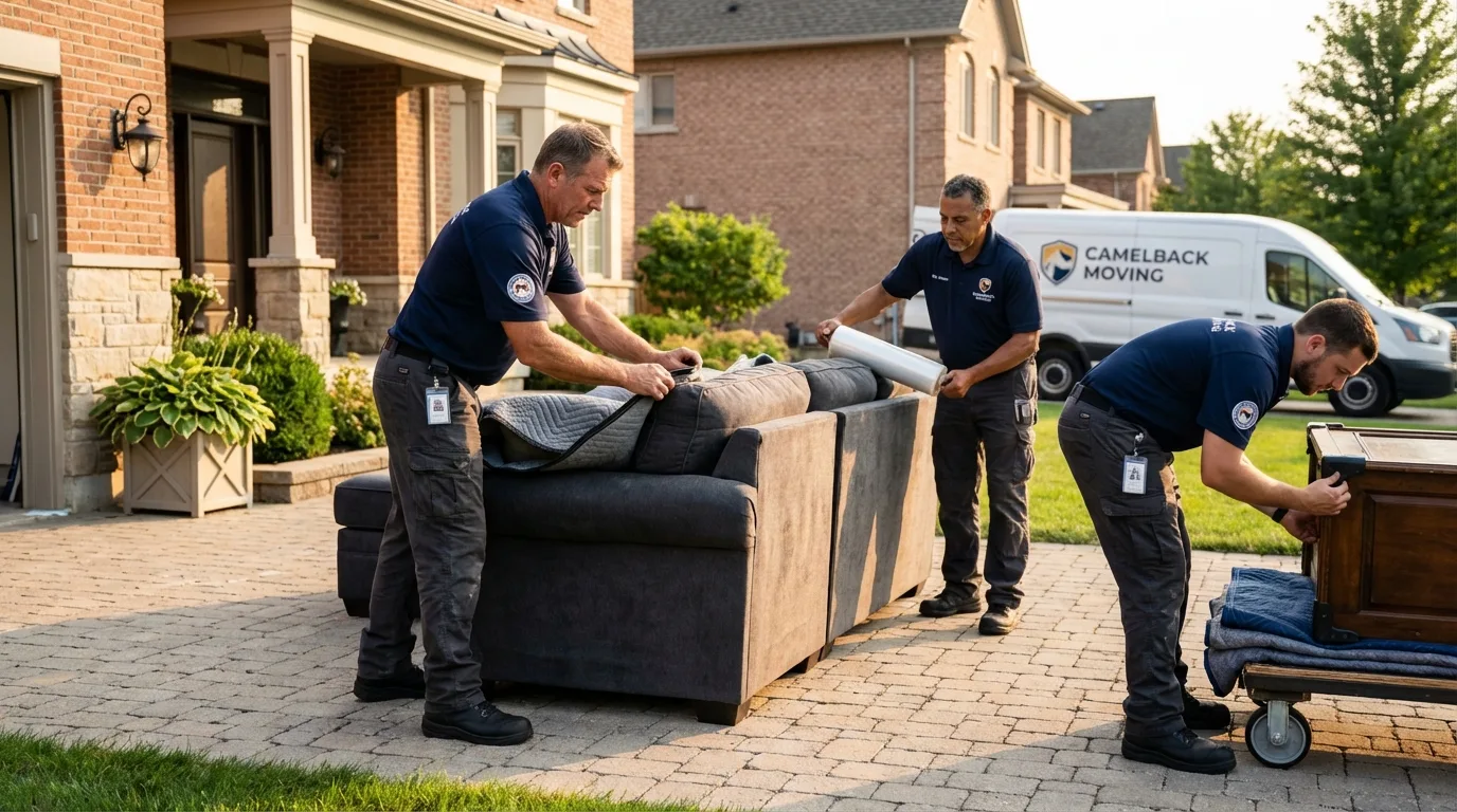 Large estate moving crew wrapping furniture in Lebanon, TN